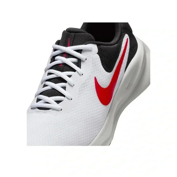 New Nike Revolution 7 Men's Road Running Shoes White/FIRE RED-Black Size 12.5 - Picture 9 of 16